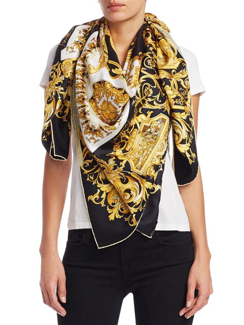 versace collection women scarf|Versace scarf price.